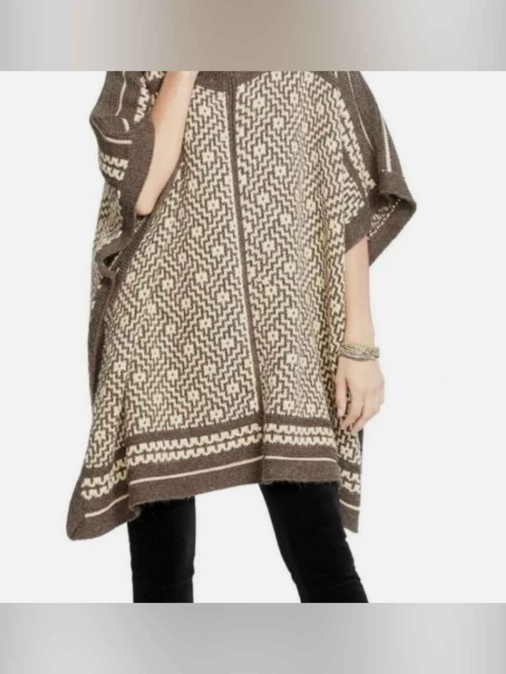 Lauren Ralph Lauren Cape Poncho Wool Blend Southwestern Sz S/M Soft Classic Boho